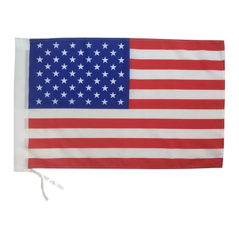 aerxemrbrae 30x45cm American car flag 12x18inch USA window flag bearer standard-bearer waving flags with plastic flagpole