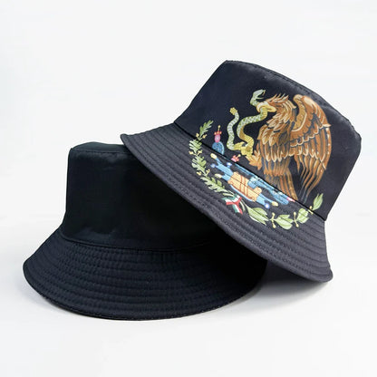 Mexico Flag Emblem Bucket Hat Verde Blanco Rojo Mexican Culture Unisex Summer Sun Hat Patriotic Fiesta Soccer Fan Accessory