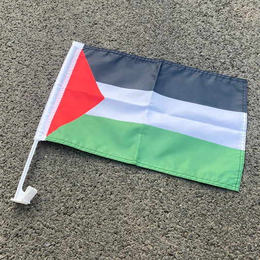 Aerlxemrbrae   NEW 30x45cm Palestine  car flag 12x18inch  Palestinian window flag bearer standard-bearer waving flags