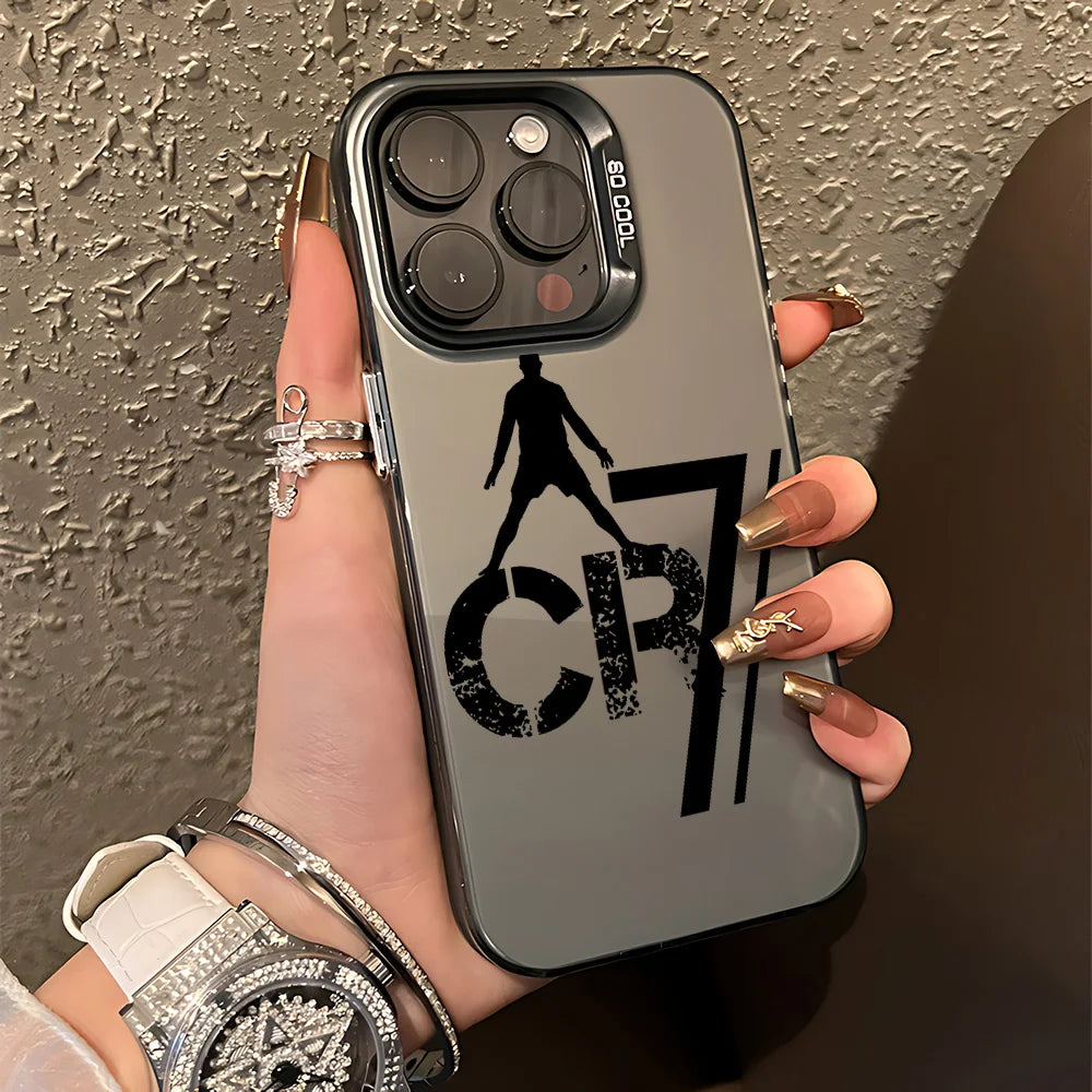 Famous football players C-CR7 Phone Case For iPhone 17 16e 16 15 14 13 12 11 Pro Max XR 8 7 Air Plus Anti Fall Matte Back Cover
