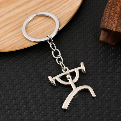 Creative Mountain Bike Keychain Metal Football Running Basketball Keyring For Men Backpack Pendant Sports Club Fans Gifts