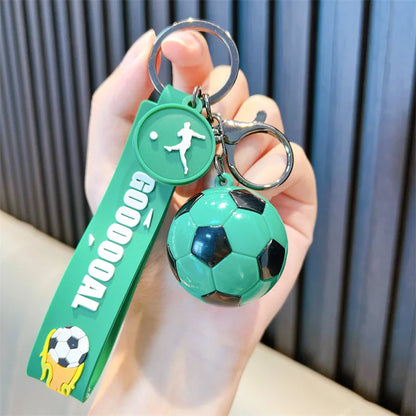 Football Keychain For Fan PVC Soft Glue Soccer Pendant Keychain Accessories Bag Decoration Qatar Cup Souvenirs Key Chain Gifts