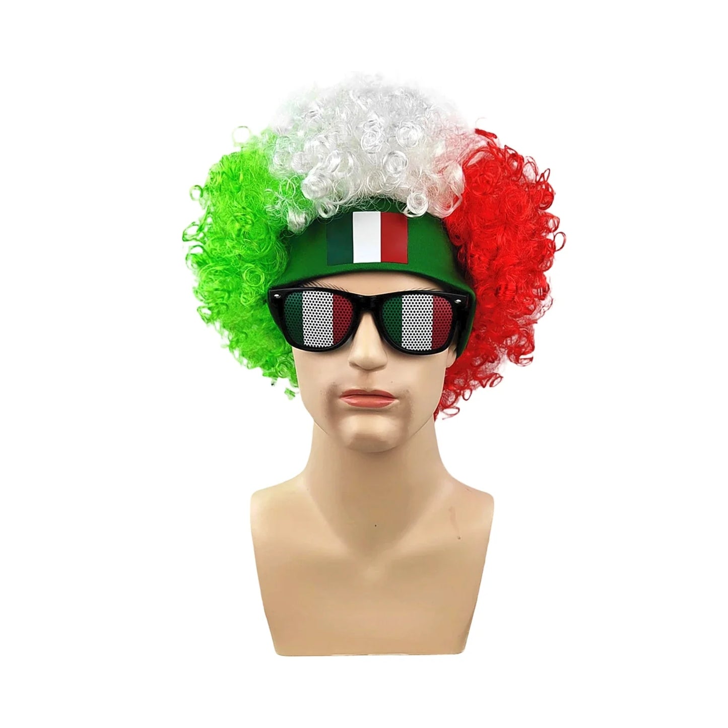 2pcs/set Football Fans Caps Costume Party Wig Decor Supplies Cosplay Headdress for Kids Adults, Perfect For Cheering The Game