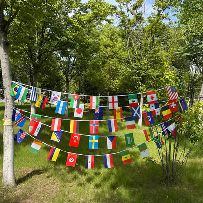 FlagGo 48 Countries 2026 Soccer National Flag String 14x21cm Hanging Flags Set for Football Fans Home Bar Party Garden Decoratio