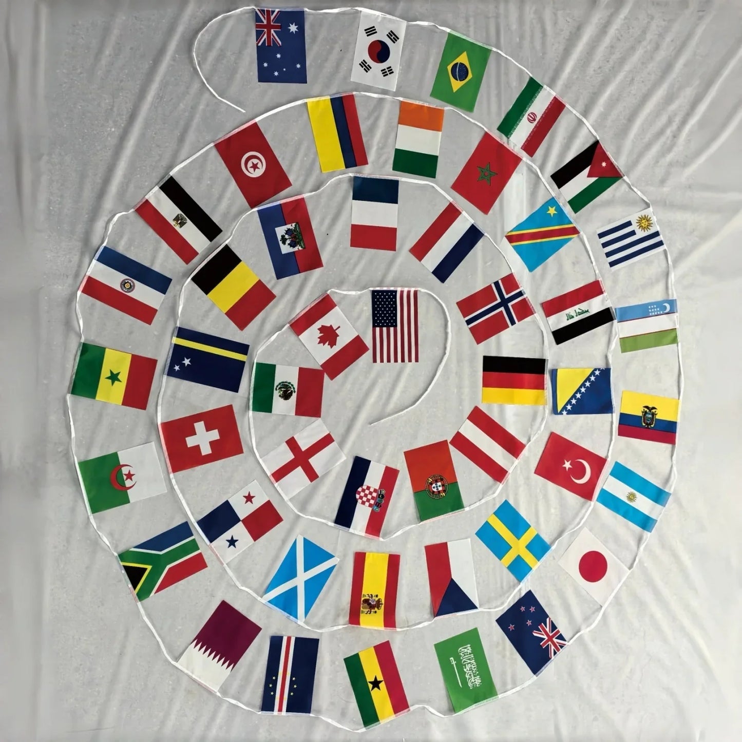 FlagGo 48 Countries 2026 Soccer National Flag String 14x21cm Hanging Flags Set for Football Fans Home Bar Party Garden Decoratio