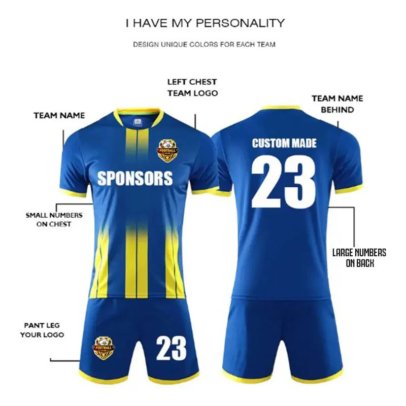 Adult Kid Soccer Jerseys Men Football Uniforms Shirts Women Futsal Sportswear Kit Training Tracksuit Child Sports Suit