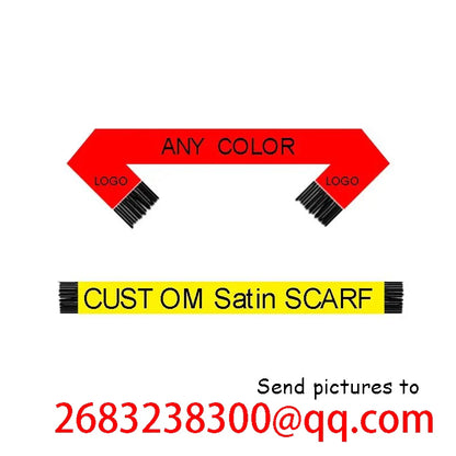 Wholesale Professional Custom 15X150 Satin Scarf Normal Country SCARF Logo Football Club SCARF