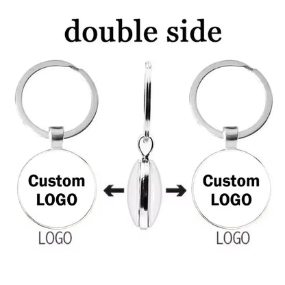 Custom double-sided logo keychain