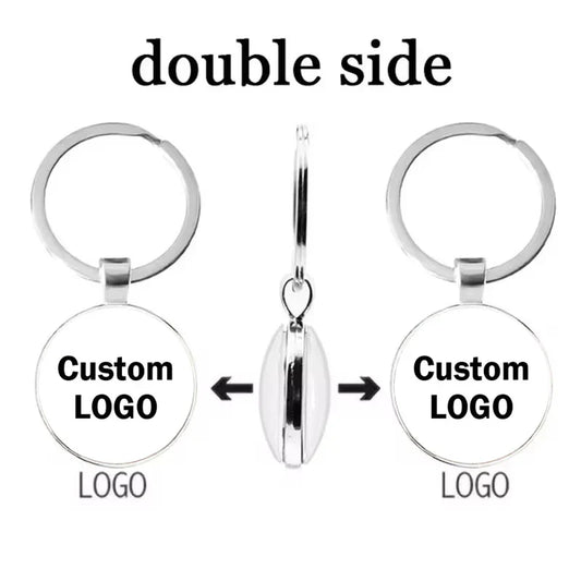 Custom double-sided logo keychain