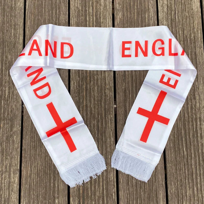 xvggdg  14x130cm  National Team Football Fans Scarf   Argentina france  Morocco  Croatia Tassel Flags Scarf   Souvenir