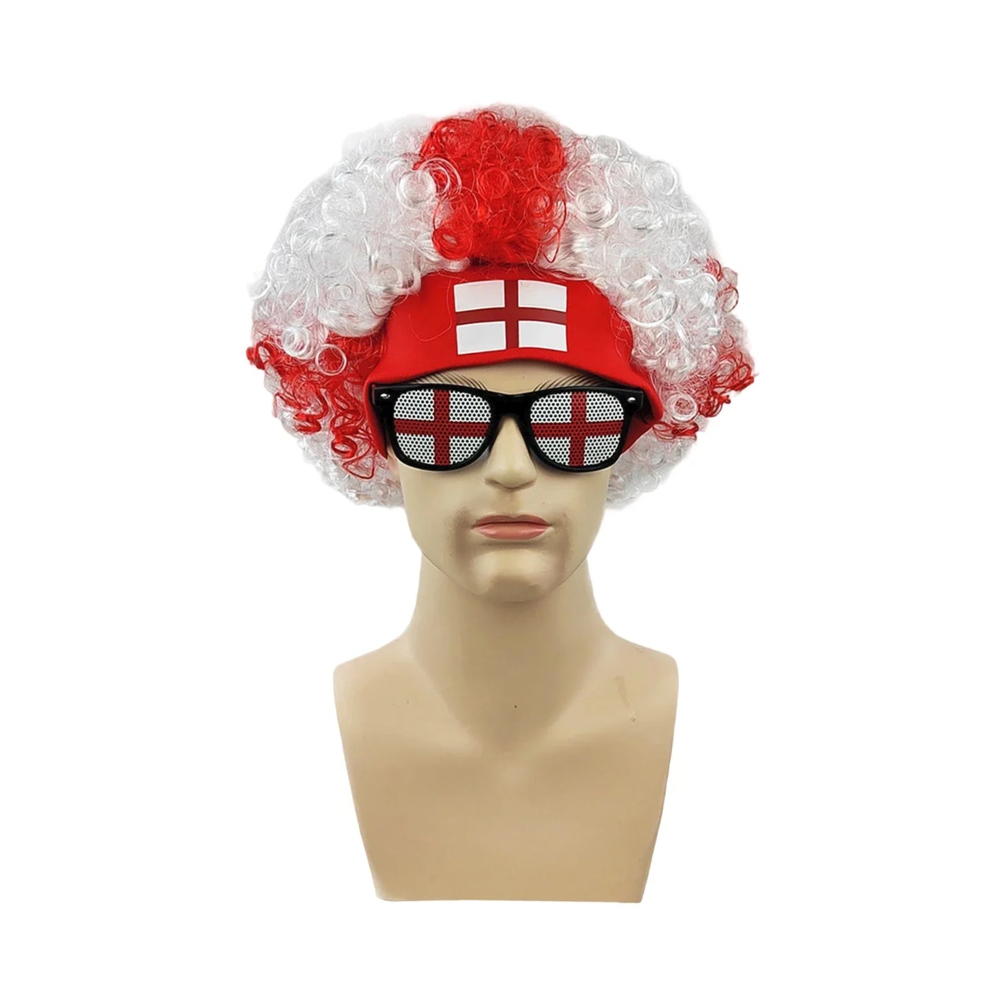 2pcs/set Football Fans Caps Costume Party Wig Decor Supplies Cosplay Headdress for Kids Adults, Perfect For Cheering The Game