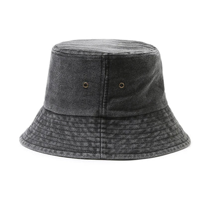 Cotton Washed Bucket Hat Milano Design Vintage Distressed Fisherman Cap Retro Unisex Sun Hat for Calcio Football Fan Travel Gift